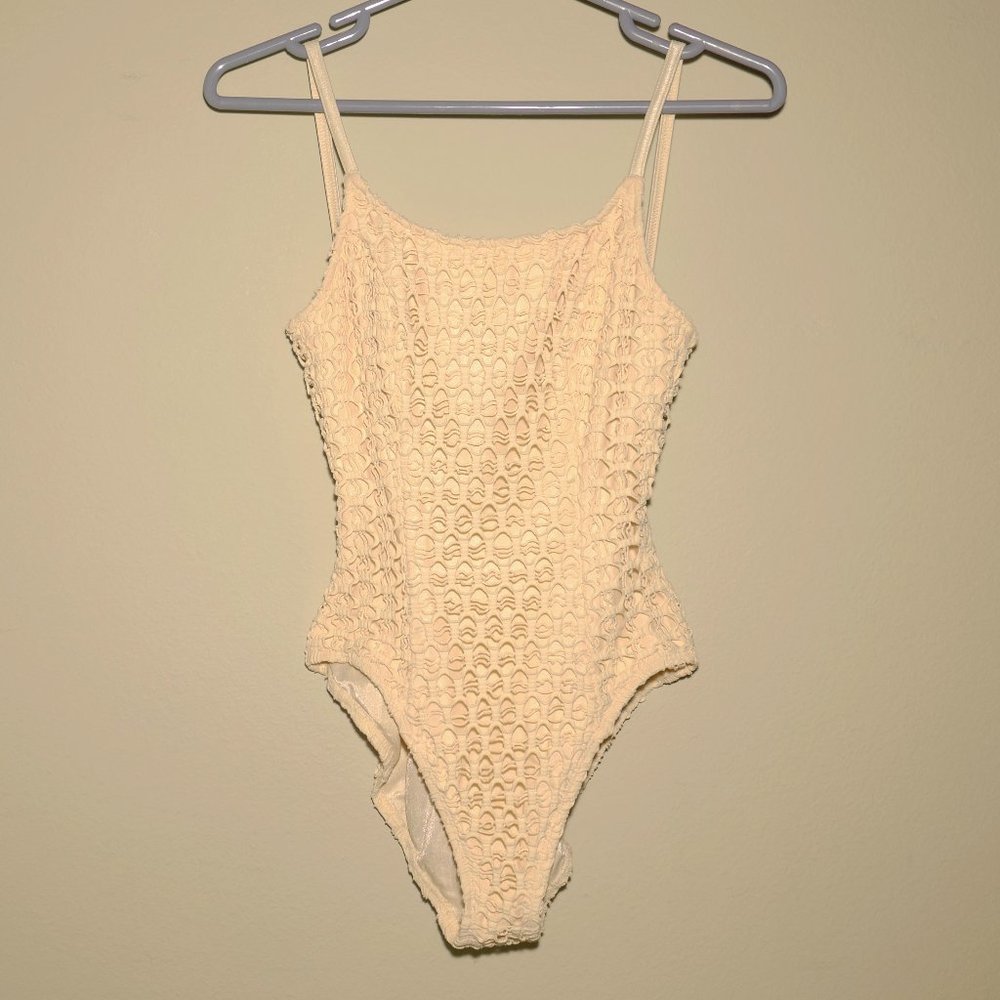 Sessa One-Piece Nude Mesh Tank Swimsuit Size 10